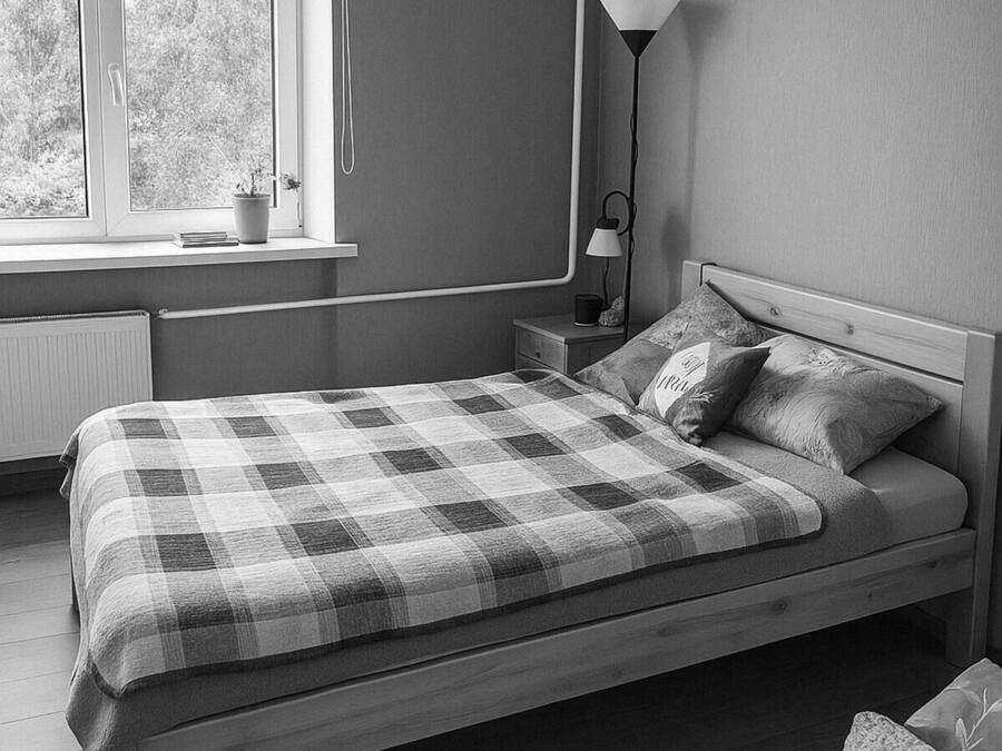 A real Rīga flat room, photographed on site